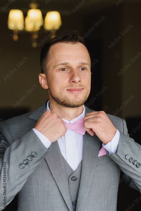 Grey Suits For Men With Bow Tie