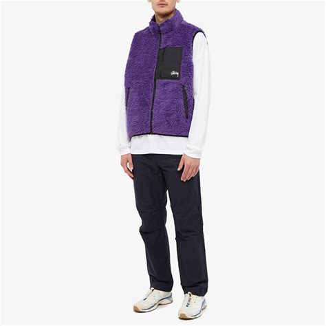 Stussy Sherpa Vest Purple End Gb