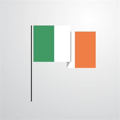 Ireland waving Flag design vector 14246881 Vector Art at Vecteezy