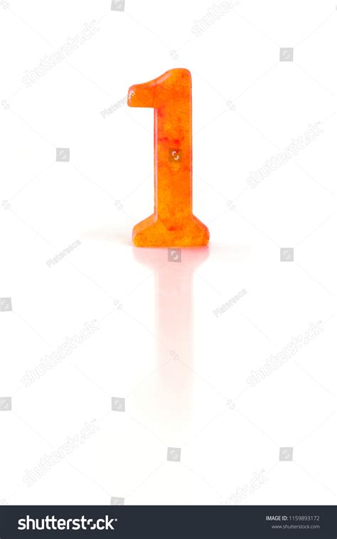 Photo Golden Orange Number One On Stock Photo 1159893172 | Shutterstock