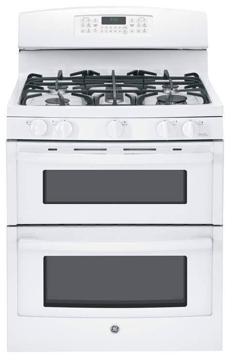 Best Buy Ge 30 Self Cleaning Freestanding Double Oven Gas Range White