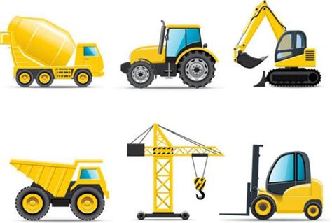 Cartoon Truck Illustrator Construction Vehicles Building Icon