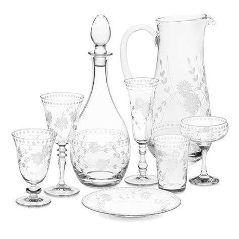 Vintage Etched Glassware Collection Williams Sonoma