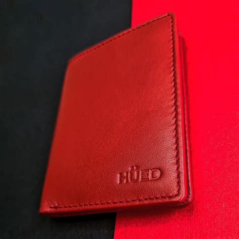 Classic Red Slim Mens Wallet Genuine Leather Wallet Slim Wallet T