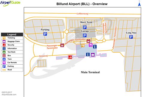 Billund - Billund (BLL) Airport Terminal Map - Overview | Airport map ...