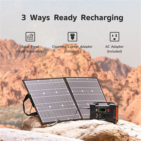 FlashFish E200 200W Portable Power Station 50W Solar Panel United