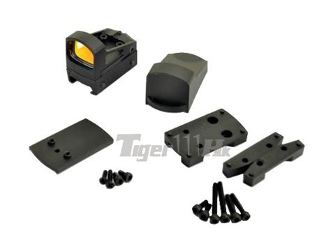 Aimo RMS Reflex Mini Red Dot Sight With Vented Mount Black Airsoft