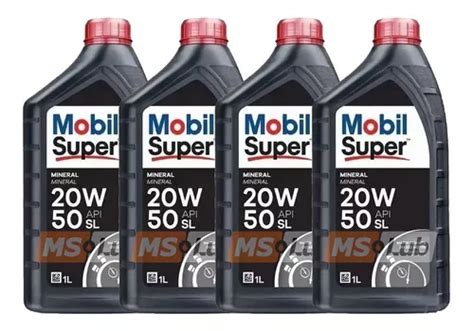 Kit 4 Mobil Super 20w50 Api Sl