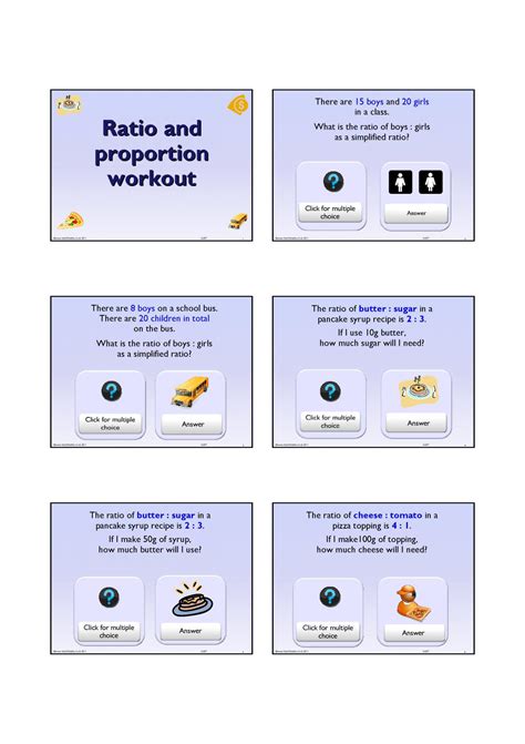 Ratio And Proportion Workout Quiz Ks Maths Teachit