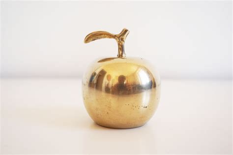 Vintage Gilded Brass Apple Shape Bell