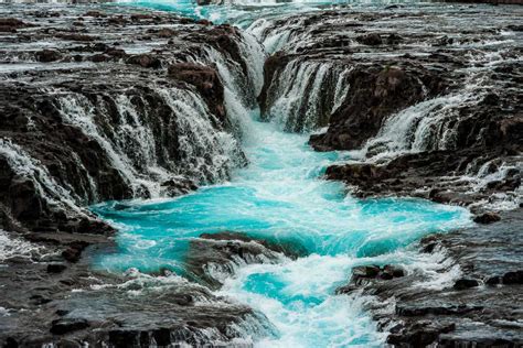 Bruarfoss Beautiful Blue Waterfall in Iceland | Free Nature Image by ...