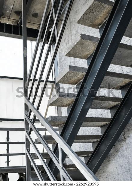 Precast Concrete Stairs Installed Structure Concrete Stock Photo ...