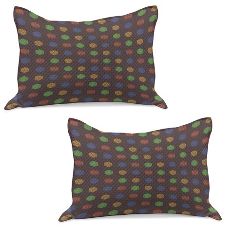 Geometric Knitted Quilt Pillowcover Set Of Groovy Hand Drawn Doodle