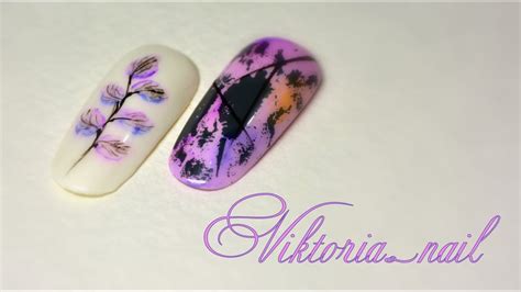 Маникюр. Дизайн ногтей с помощью фломастера. - YouTube