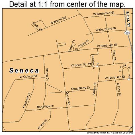 Seneca South Carolina Street Map 4565095