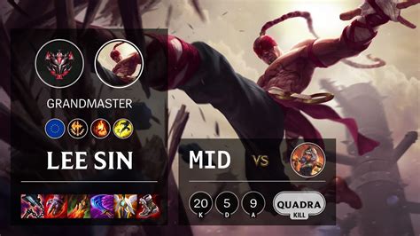 Lee Sin Mid Vs Qiyana Euw Grandmaster Patch B Youtube