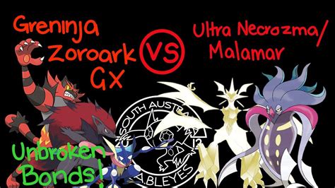 Unbroken Bonds Greninja Zoroark Tag Team Vs Ultra Necrozma Malamar