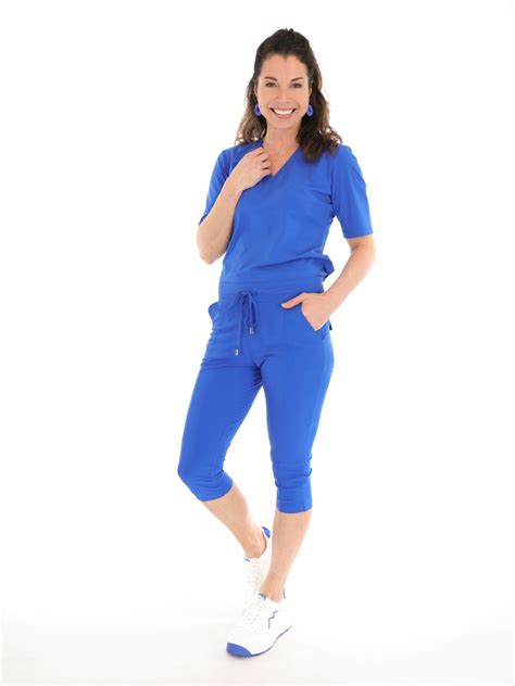 Royal Blue Travelstof Capribroek Van Mi Piace 082