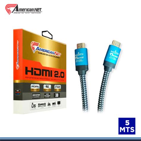 Cable Hdmi 20 American Net 4k De 5 Metros En Caja