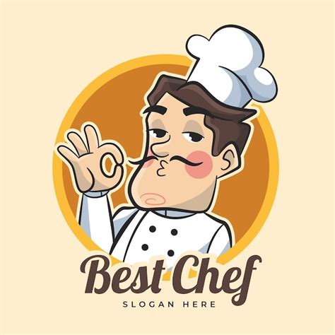 Plantilla De Logotipo De Chef Detallada Vector Gratis