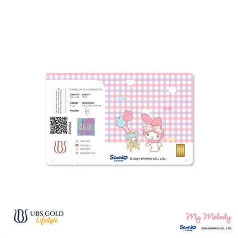 Ubs Gold Logam Mulia Sanrio My Melody Happy Birthday B Gr