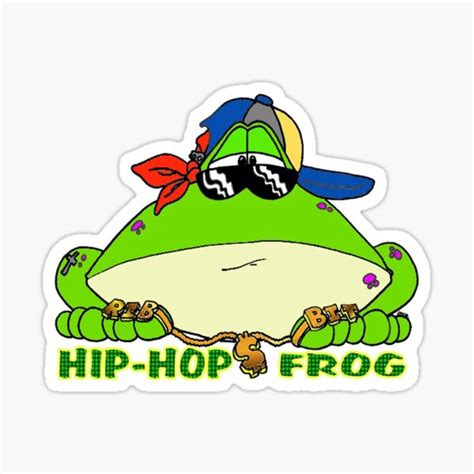 Hip Hop Frog Sticker For Sale By Skree Redbubble