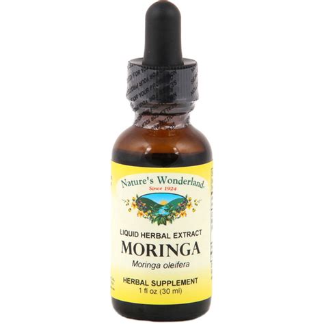 Moringa Leaf Liquid Extract Organic 1 Fl Oz 30 Ml Natures