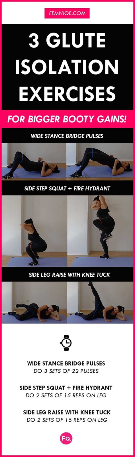 Glute Isolation Exercises 3 Butt Building Moves To Do At Home Femniqe