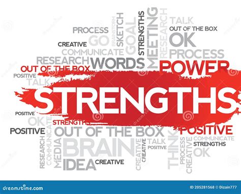 Strengths Word Stock Illustration Illustration Of Courage 205281568