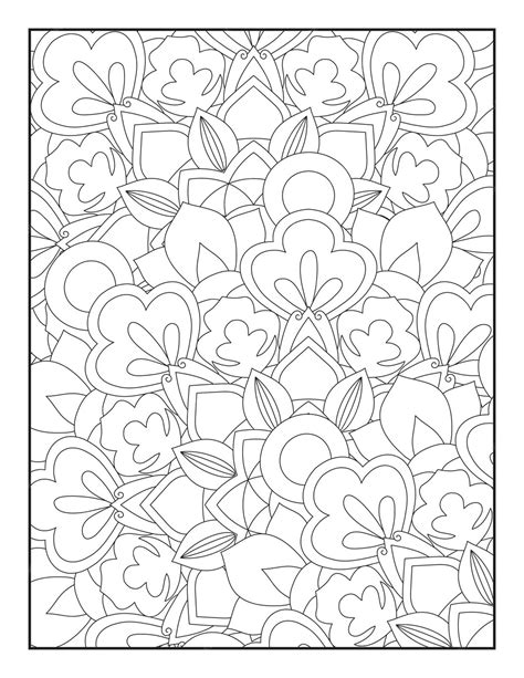 Coloriage De Mandalas Coloriage Floral Vecteur Premium