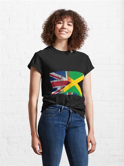 British Jamaican Half Jamaica Half Uk Flag T Shirt By Ozziwar Redbubble