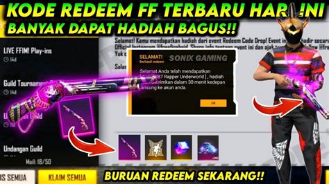 Kode Redeem Free Fire Terbaru Hari Iniada Sg Rapper Ungu