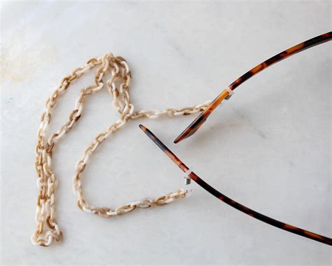 Tortoise Shell Mask Chain Glasses Chain Sophisticated Boho Etsy