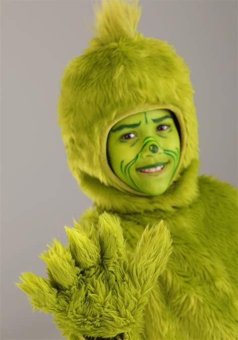 Disfraz De Cara Abierta Del Dr Seuss Grinch Kid Multicolor