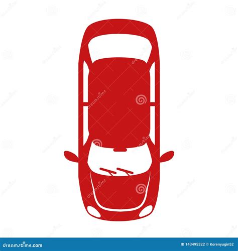 Red Car Icon On White Vector Illustration Design Stock Vector