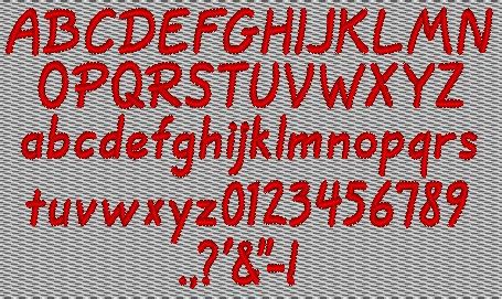 Keyboard Lettering fonts for iPunch, SEDS, Capital, Mesa