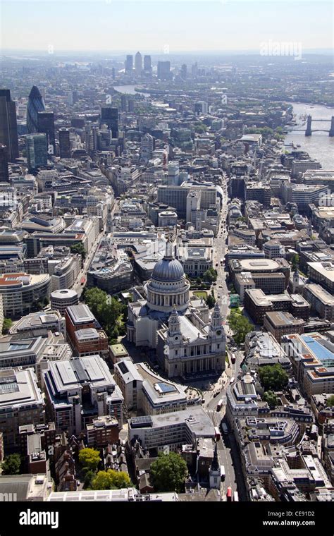 Aerial Image Of St Paul S Cathedral Looking East To The City Of London