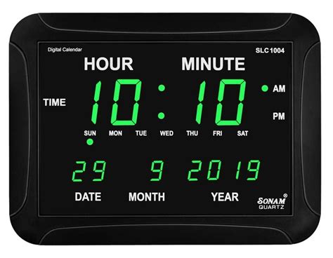 Digital Plastic Sonam Slc Green Led Wall Clock For Home Size