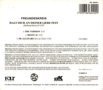 Freundeskreis Halt Dich An Deiner Liebe Fest CDS 1998 FLAC 320