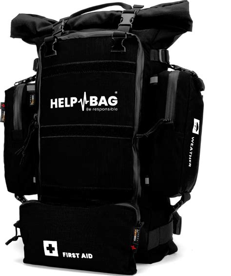 Help Bag Plecakowy Zestaw Przetrwania Combo Czarny Ewakuacyjny