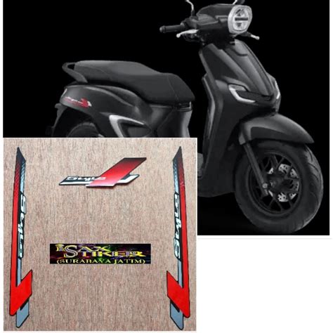 Jual Striping Original Honda Stylo 160 Hitam Lis Merah Tahun 2024