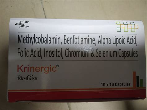 Methylcobalamin Benfotiamine Alpha Lipoic Acid Folic Acid Inositol Chromium And Selenium