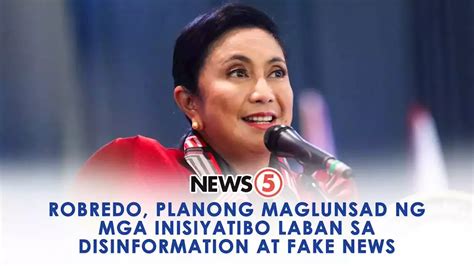 Robredo Planong Maglunsad Ng Mga Inisiyatibo Laban Sa Disinformation