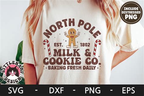 North Pole Milk And Cookie Co Svg Merry Christmas Svg