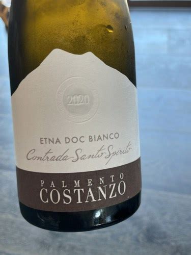 Palmento Costanzo Contrada Santo Spirito Etna Bianco Vivino US