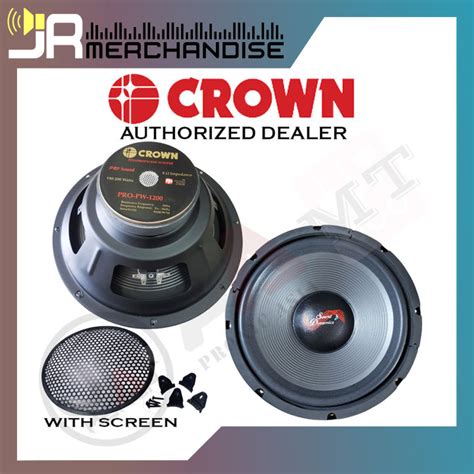 Crown PRO PW 1200 12 Inches 200 Watts Woofer Speaker SC12 Screen 12