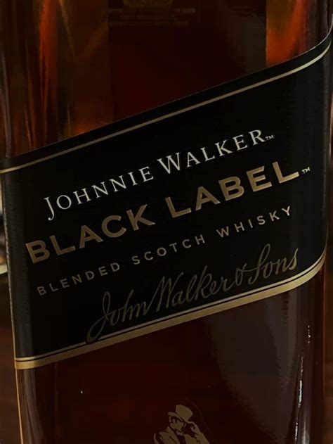 Johnnie Walker Whiskey In Johnnie Walker Whiskey Label Johnnie