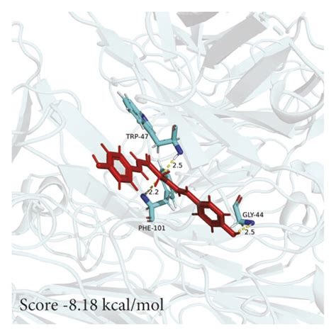 Molecular Docking Diagrams For Three Core Active Components With Their Download Scientific