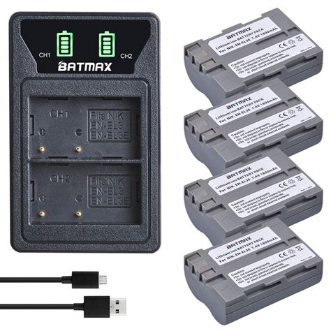 Batmax EN EL3E EN EL3 EL3 EL3E Batterij Led Dual Grandado