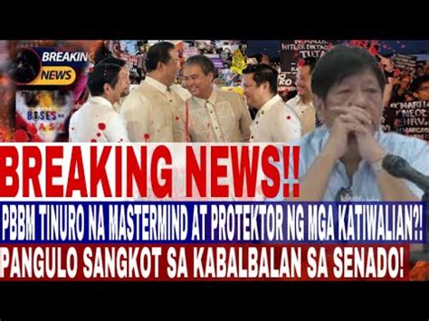 P B BM TINURO NA MASTERMIND AT PROTEKTOR NG MGA KATIWALIAN PANGULO